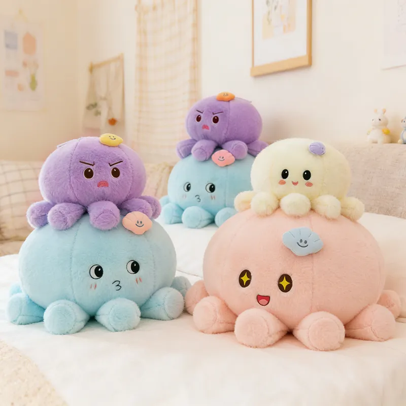 Cute Octopus Plush Toy – Soft Stuffed Animal Doll, Huggable Pillow & Sofa Cushion, Ocean Theme Gift for Girls